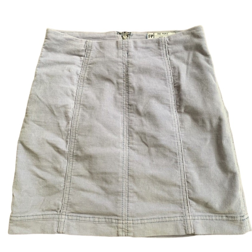 Free People Size 0 Short Mini Skirt Lilac Purple Corduroy Skirt School Purple
